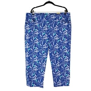 NEW Chico's Perfect Stretch Josie Slim Capri Lattice Hem Pant‎ Size 18